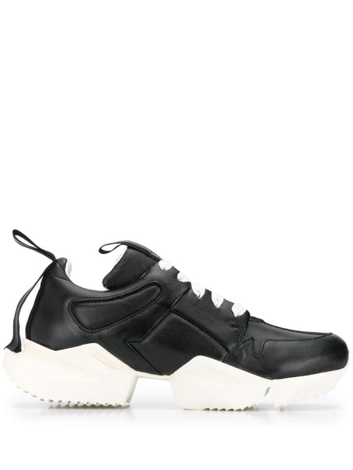 Unravel Project Two Tone Low Top Sneakers - Black