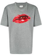 Maison Margiela Glitter Lips T-shirt - Grey