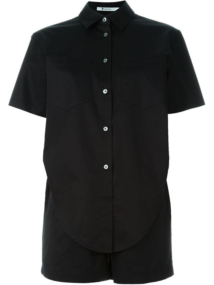 T By Alexander Wang Shirt-style Playsuit