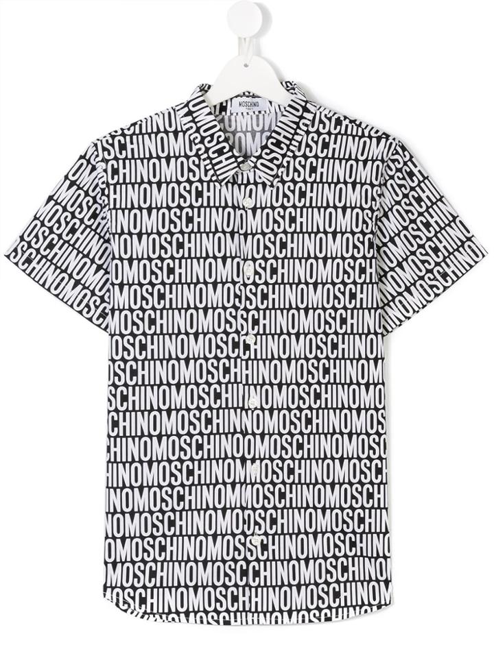 Moschino Kids Logo Print Shirt - Black
