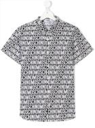 Moschino Kids Logo Print Shirt - Black
