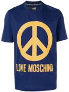 Love Moschino Peace Sign T-shirt - Blue