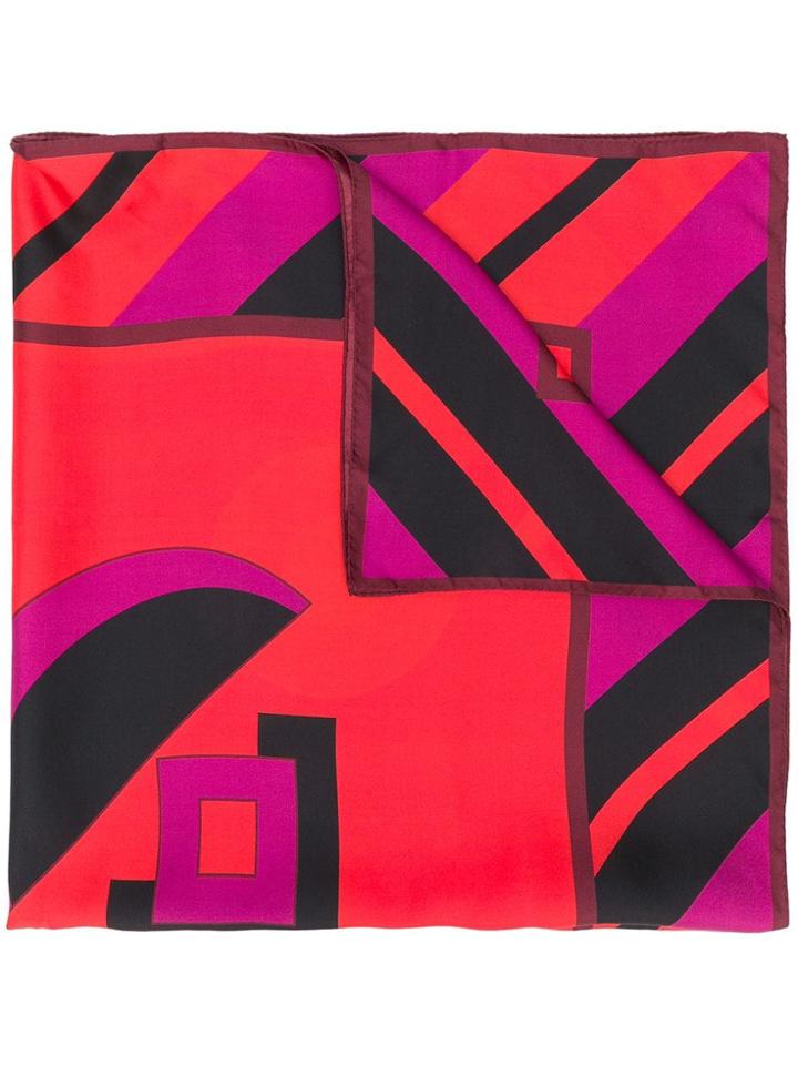 Marni Geometric Printed Scarf - Red