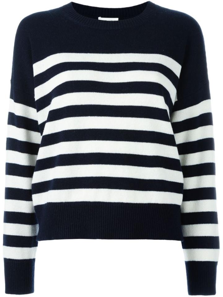 Saint Laurent Boyfriend Fit Sweater, Women's, Size: Medium, Blue, Cashmere