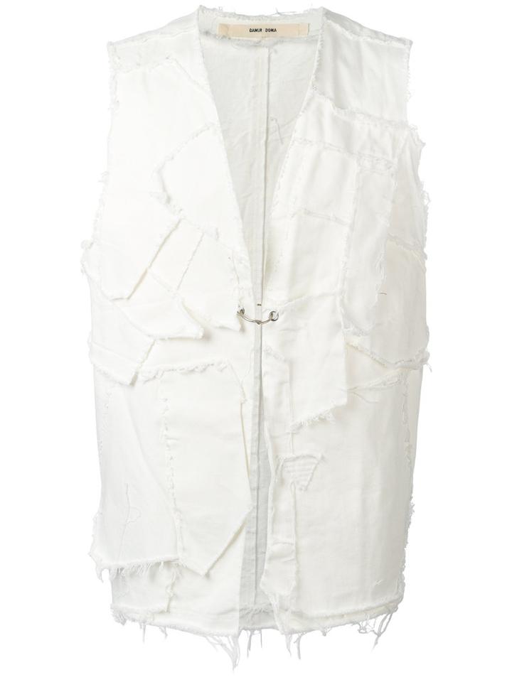 Damir Doma Patchwork Gilet, Men's, Size: Medium, White, Cotton