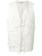 Damir Doma Patchwork Gilet, Men's, Size: Medium, White, Cotton