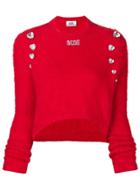 Gcds Embellished Fitted Sweater - Red