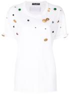 Dolce & Gabbana Button Detail T-shirt - White