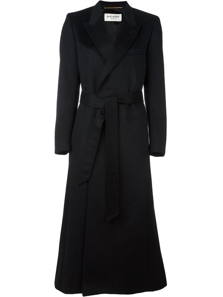 Saint Laurent Belted Long Coat