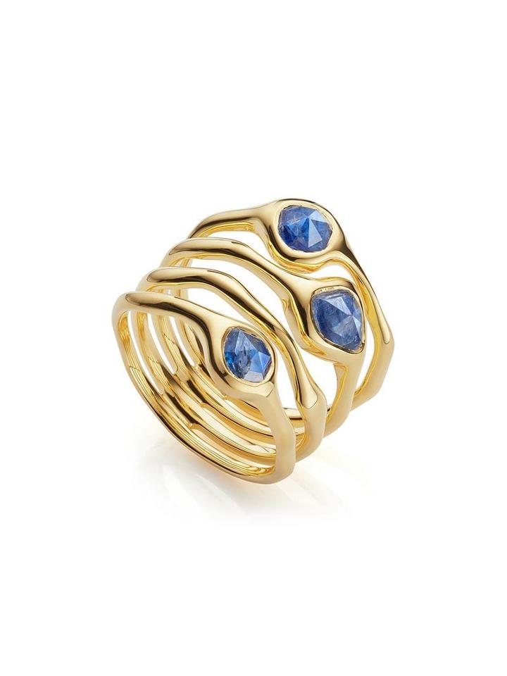 Monica Vinader Siren Cluster Cocktail Kyanite Ring - Gold