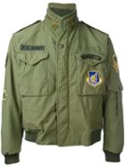 As65 - Military Bomber Jacket - Men - Cotton/nylon - M, Green, Cotton/nylon