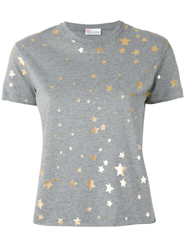 Red Valentino Metallic Stars T-shirt - Grey