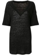Balmain Relaxed-fit Sheer T-shirt - Black