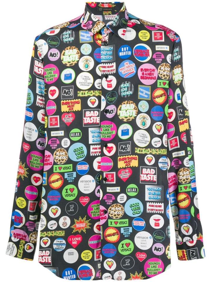 Versace Mad About Versace Print Shirt - Black