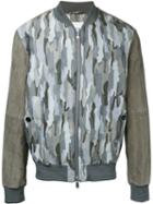 Cerruti 1881 - Camouflage Print Bomber Jacket - Men - Cotton/lamb Skin/polyamide/polyurethane - 50, Brown, Cotton/lamb Skin/polyamide/polyurethane