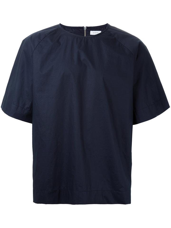 En Route - Rear Zip T-shirt - Men - Cotton - 3, Brown, Cotton