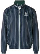 Andrea Crews Striped Zipped Jacket - Blue