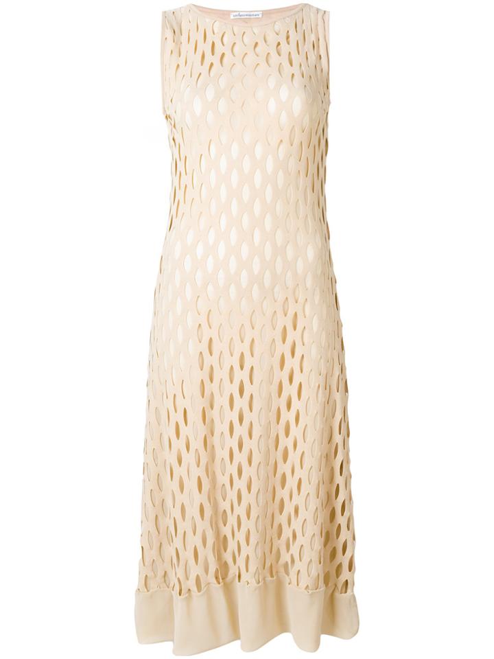 Stefano Mortari Perforated Midi Dress - Nude & Neutrals