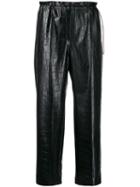 Nude High-waist Paperbag Trousers - Black