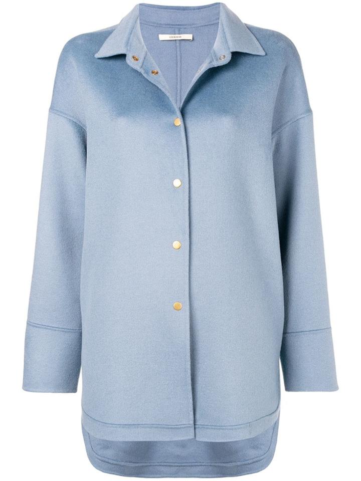 Odeeh Snap Fastening Coat - Blue
