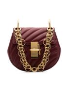 Chloé Claret Red Drew Bijou Quilted Leather Bag - Blue