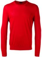 Z Zegna Long Sleeve Sweater, Men's, Size: Xxl, Red, Wool