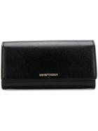 Emporio Armani Logo Flap Wallet - Black