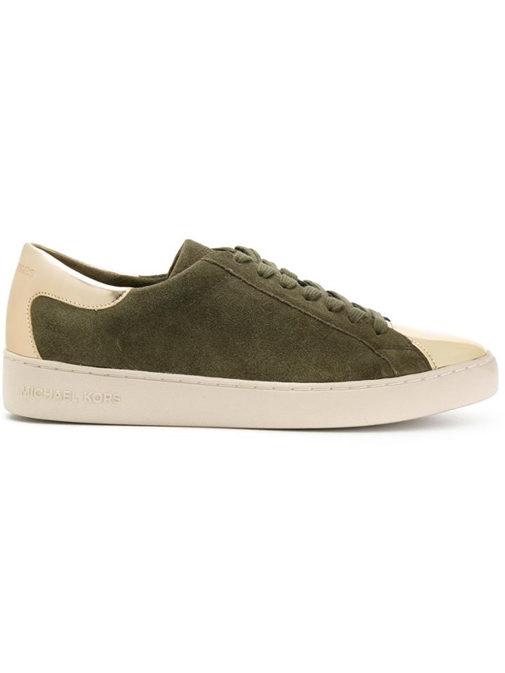 Michael Michael Kors Metallic Panel Lace-up Sneakers - Green