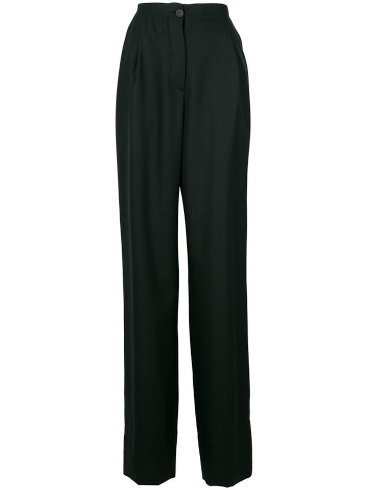 Lardini High Waisted Trousers - Black