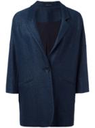 Tagliatore Cropped Sleeve Overcoat - Blue