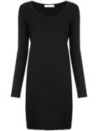 Roarguns Round Neck Shift Dress - Black