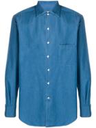 Loro Piana Chest Pocket Chambray Shirt - Blue