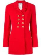 Chanel Vintage Cc Logo Jacket - Red