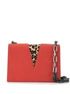 The Volon V Chain Shoulder Bag - Red