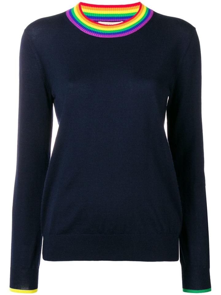 Burberry Fitted Basic Jumper - Blue