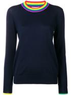 Burberry Fitted Basic Jumper - Blue