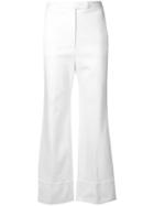 Sara Battaglia High Waisted Trousers - White