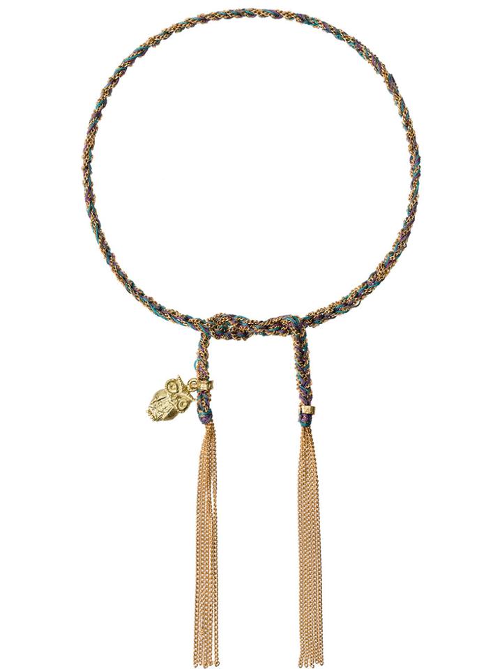 Carolina Bucci Purple And Blue Intuition Charm Yellow Gold Lucky
