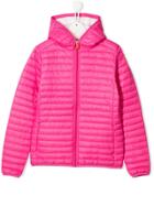 Save The Duck Kids Quilted Hooded Jacket - Pink