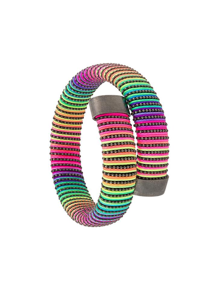 Carolina Bucci Thread Wrapped Sizable Bracelet - Metallic