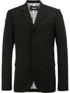 Moohong Button Front Blazer, Men's, Size: 46, Black, Acetate/rayon