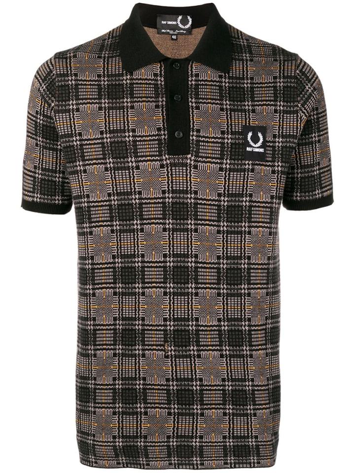 Raf Simons X Fred Perry Jacquard Knit Shirt - Black