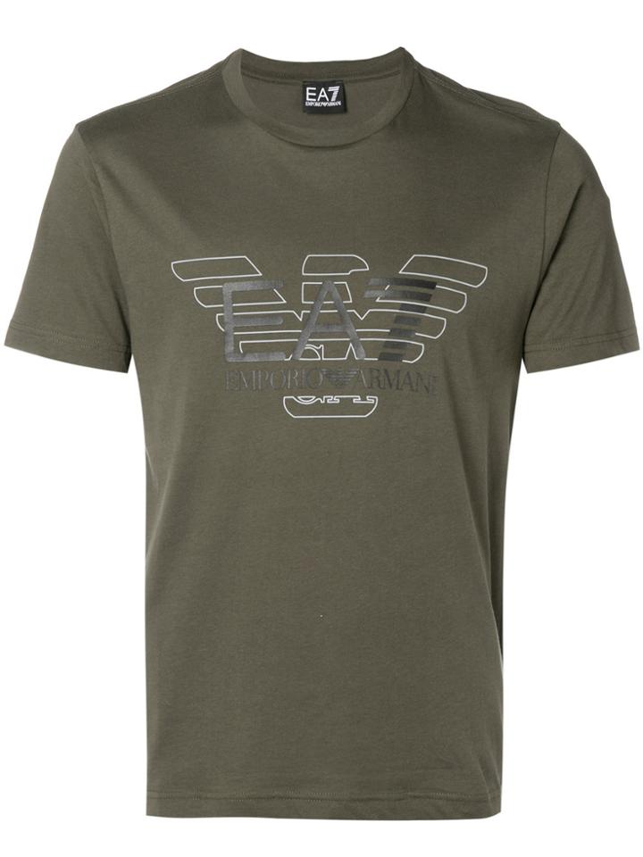 Ea7 Emporio Armani Logo Print T-shirt - Green