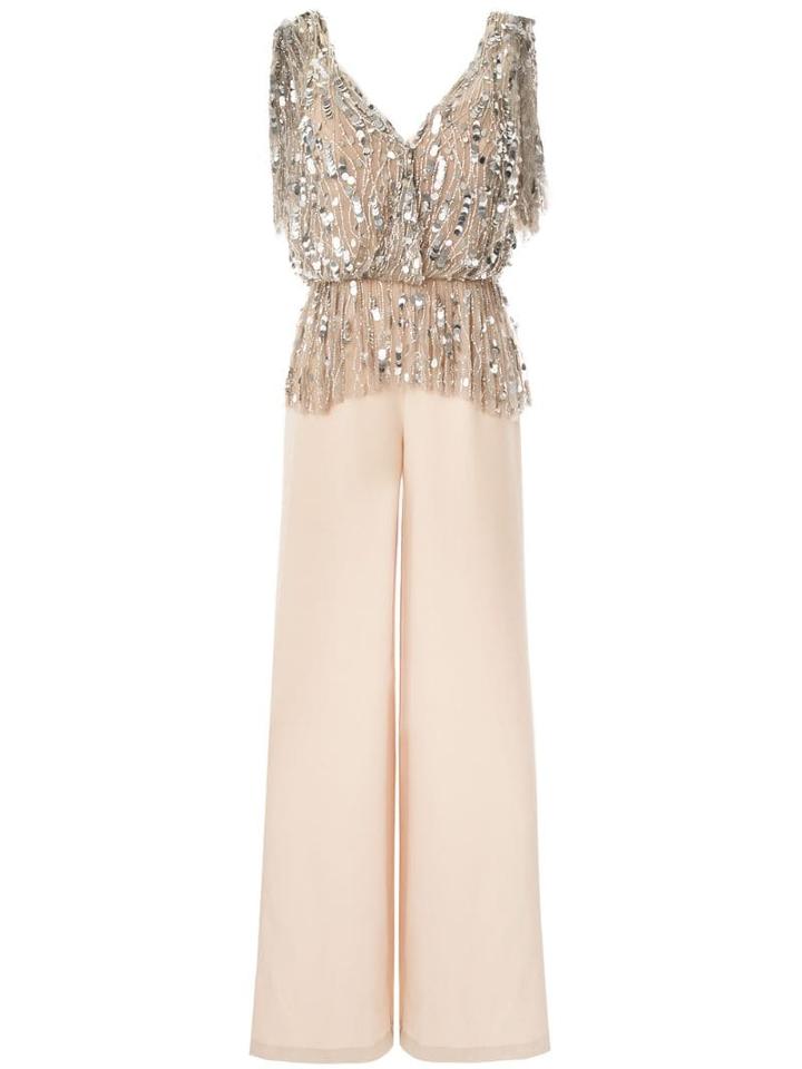 Rachel Gilbert Jessemy Sequin Jumpsuit - Silver