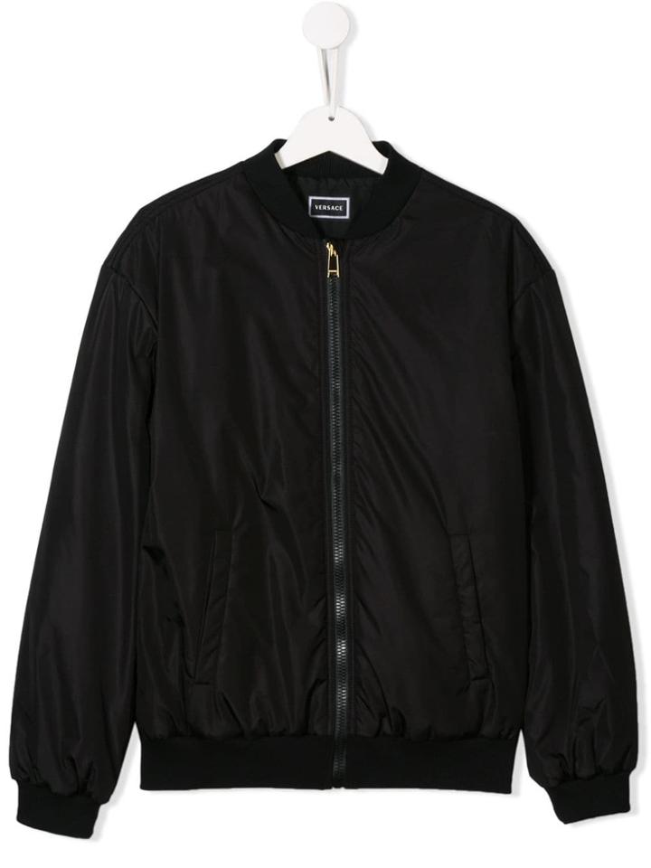 Young Versace Teen Bomber Jacket - Black