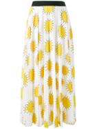 Christopher Kane - Sun Print Skirt - Women - Silk/polyester/acetate - 38, White, Silk/polyester/acetate