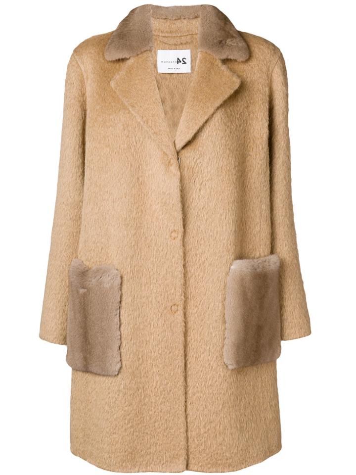 Manzoni 24 Cocoon Coat - Nude & Neutrals