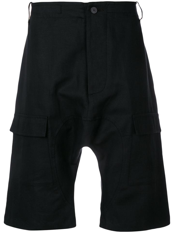 Tom Rebl Dropped Crotch Shorts - Black