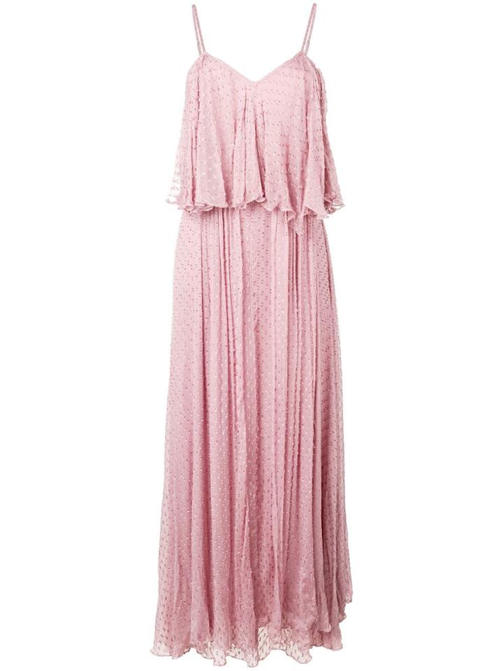 Mes Demoiselles Textured Ruffle Maxi Dress - Purple