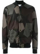Ports 1961 Camouflage Print Bomber Jacket, Men's, Size: Xl, Green, Cotton/polyester